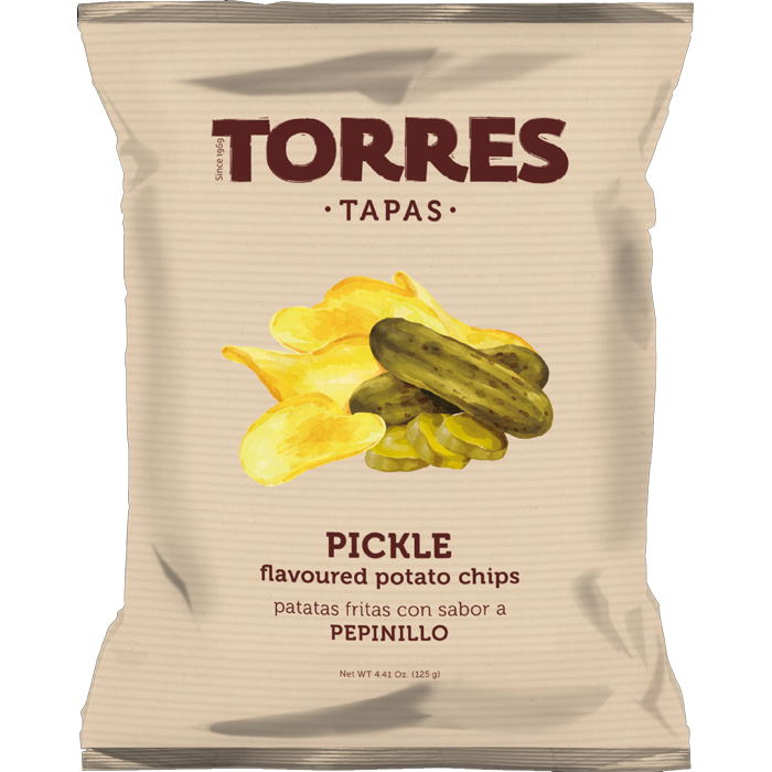 TORRES 'Tapas' Pickle Flavour Crisps 125g Bag Image