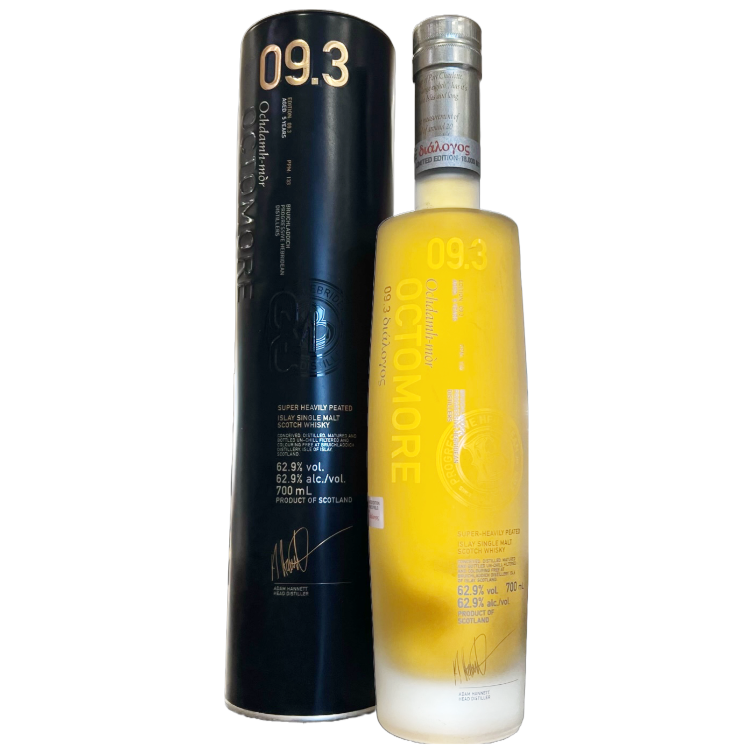 BRUICHLADDICH 09.3 Octomore 5 Year Old Dialogos 133ppm Islay Barley Malt Whisky Bottle (70cl) 62.9%abv - NO DISCOUNT Image
