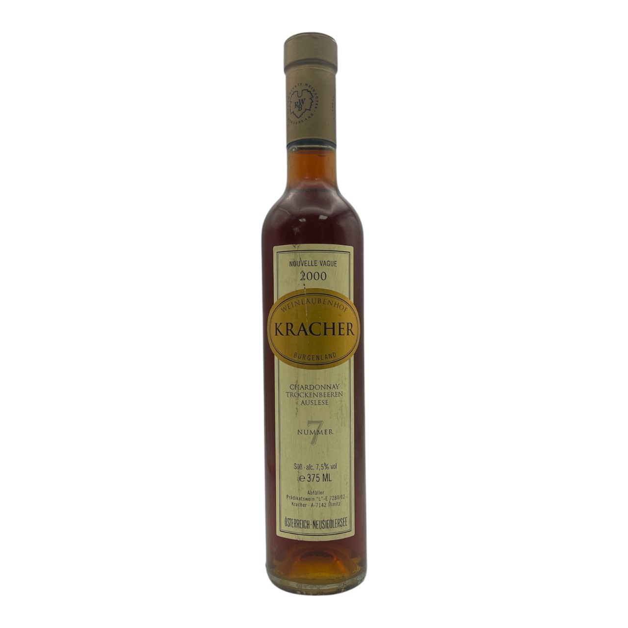 KRACHER 'Weinlaubenhof' Trockenbeerenauslese No 7 Chardonnay 'Nouvelle Vague' 2000 HALF Image