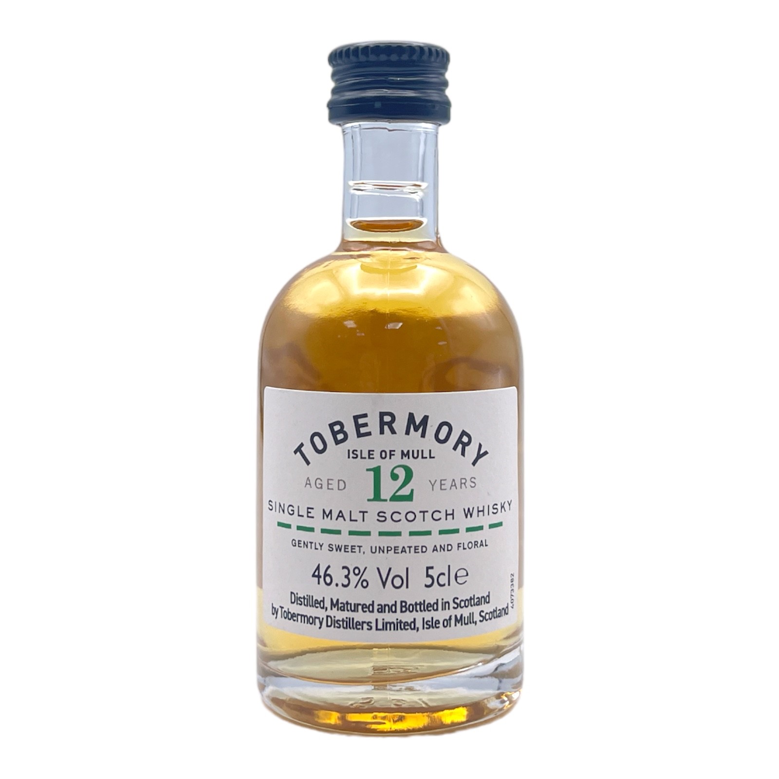 TOBERMORY 12 Year Old Isle of Mull Single Malt Scotch Whisky Miniature (5cl) 46.3%abv Image