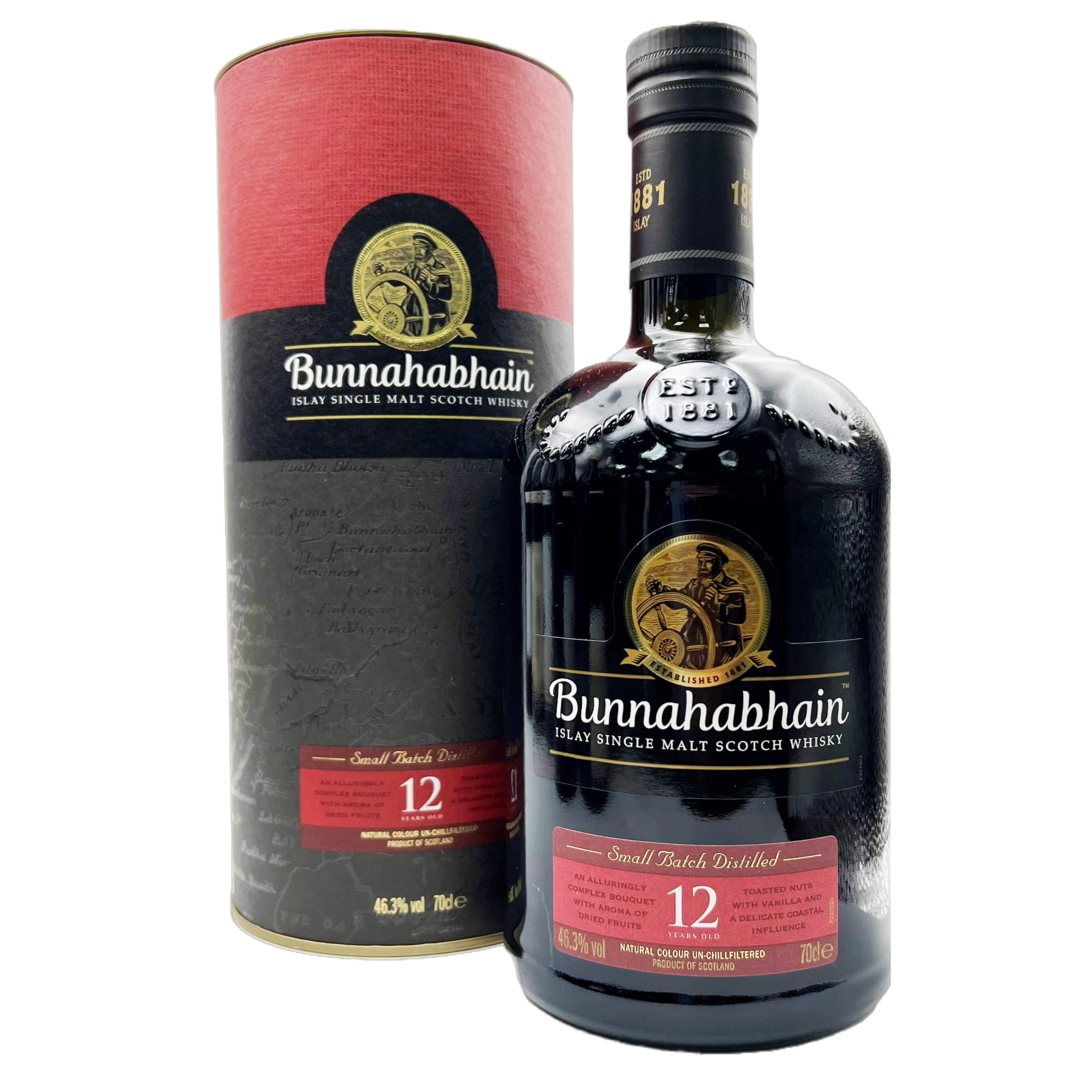 BUNNAHABHAIN 12 Year Old Unpeated Isle of Islay Single Malt Whisky Bottle (70cl) 46.3%abv Image